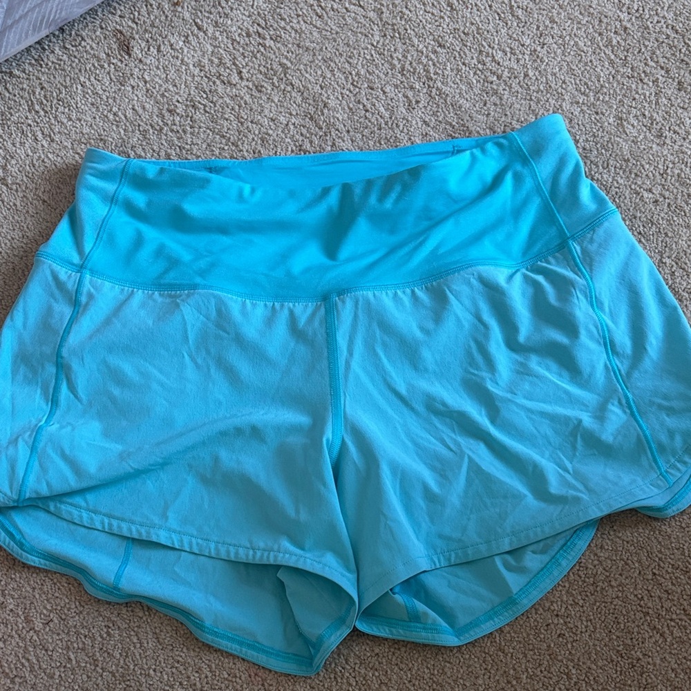 Women's lululemon Blue speed up shorts size 6
